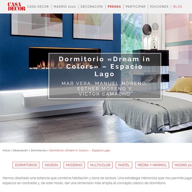 CASA DECOR Dormitorio «Dream in Colors» – Espacio Lago