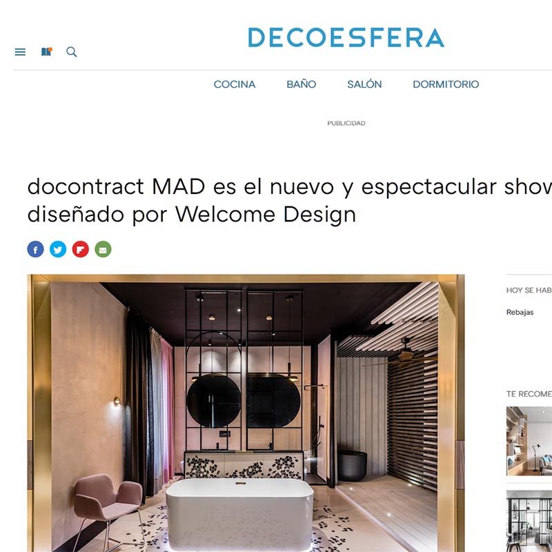 DECOESFERA docontract MAD es el nuevo y espectacular showroom diseñado por Welcome Design