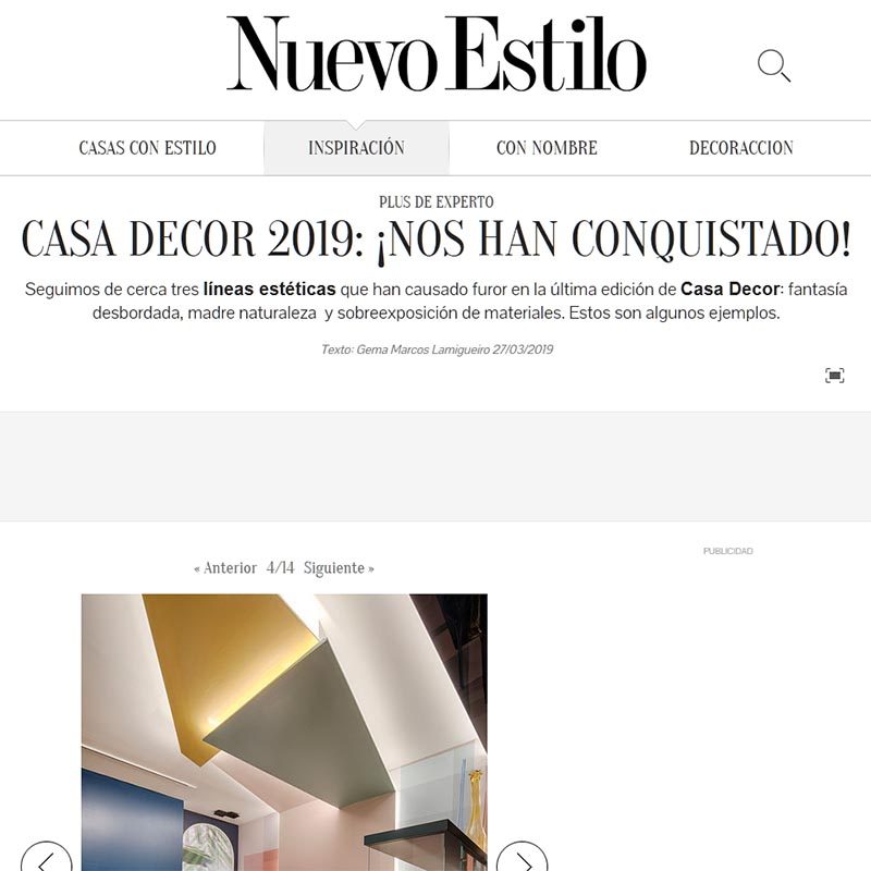 NUEVO ESTILO Casa Decor 2019: ¡nos han conquistado!