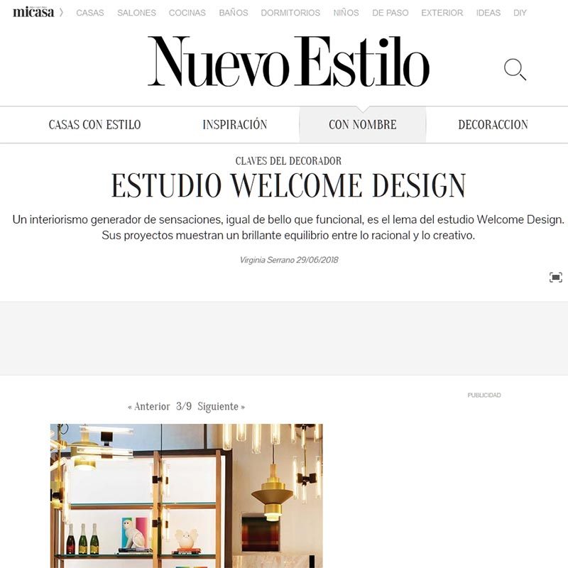 NUEVO ESTILO Claves del decorador Estudio Welcome Design