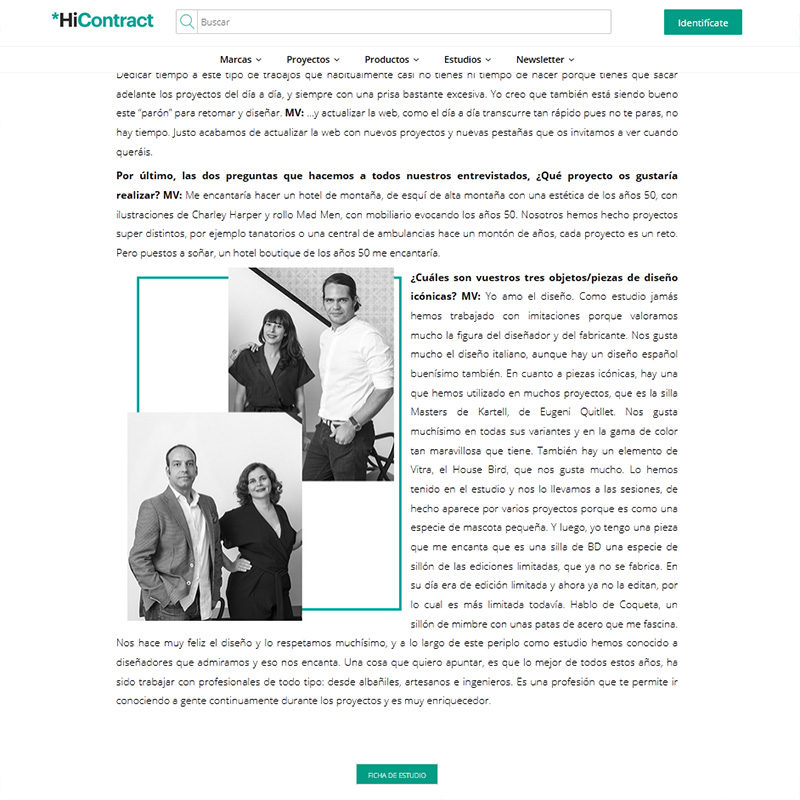 HiCONTRACT. Entrevista a Welcome Design