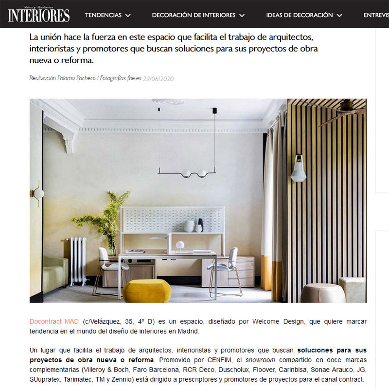 INTERIORES. Docontract mad, el espectacular showroom madrileño compartido por doce marcas