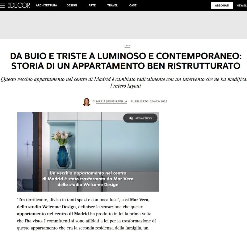 ELLE DECOR ITALIA – Da buio e triste a luminoso e contemporaneo: storia di un appartamento ben ristrutturato