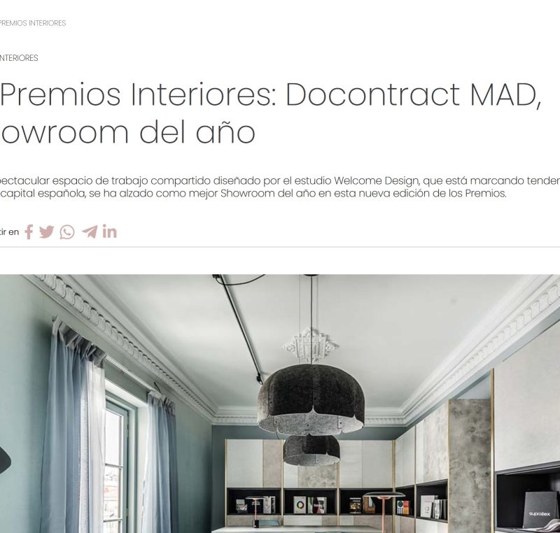 INTERIORES – VI Premios Interiores: Docontract MAD, Showroom del año