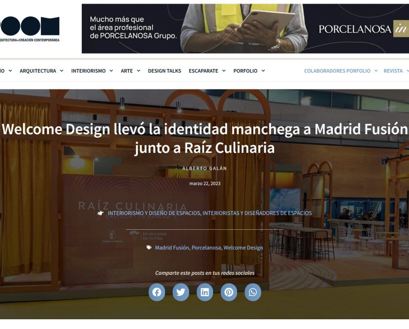 ROOM DISEÑO DIGITAL – Welcome Design llevó la identidad manchega a Madrid Fusión junto a Raíz Culinaria