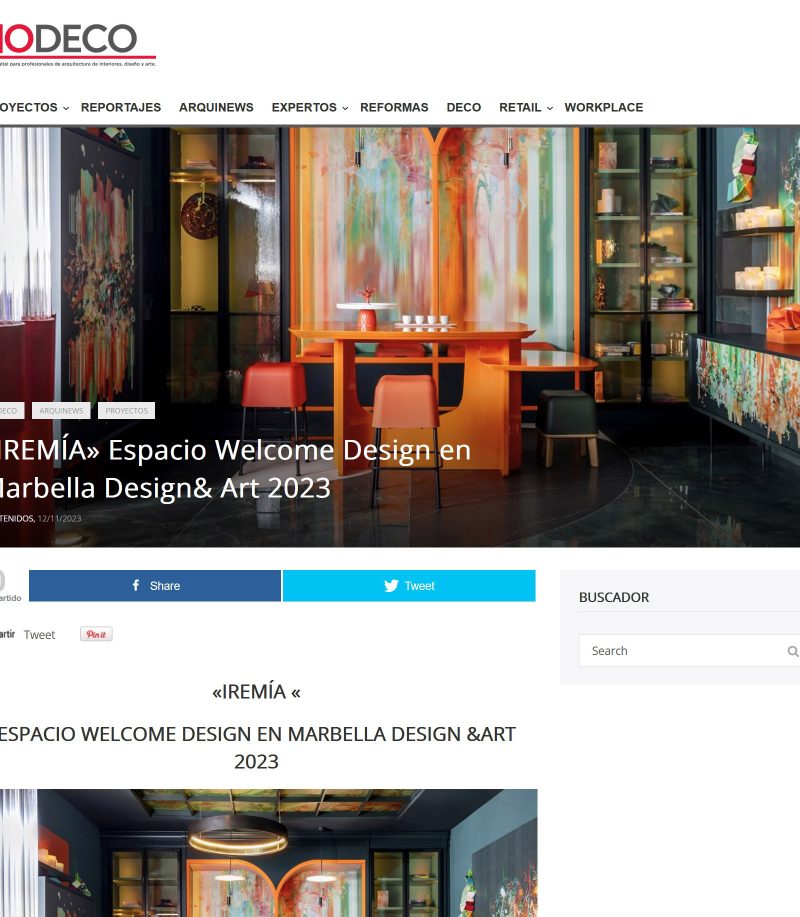 10DECO – «IREMÍA» Espacio Welcome Design en Marbella Design& Art 2023