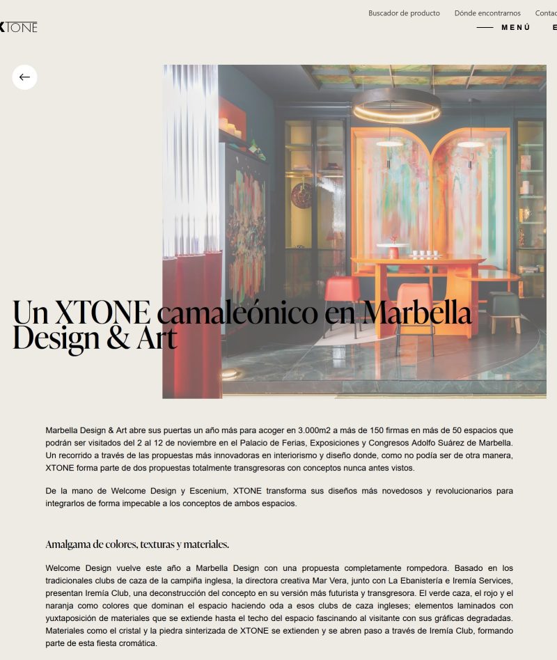XTONE SURFACE – Un XTONE camaleónico en Marbella Design & Art